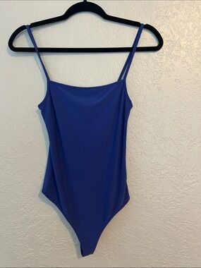 free press Royal Blue Spaghetti Strap Bodysuit